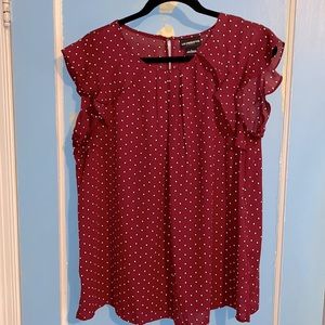 Liz Claiborne flutter sleeve blouse